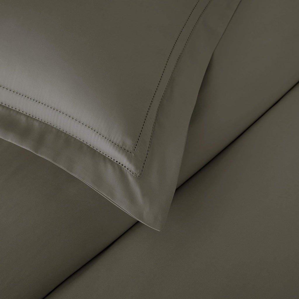 Pure Parima Yalda Duvet Cover Set – 100% Certified Egyptian Cotton, Double-Hem Stitch, King, Charcoal