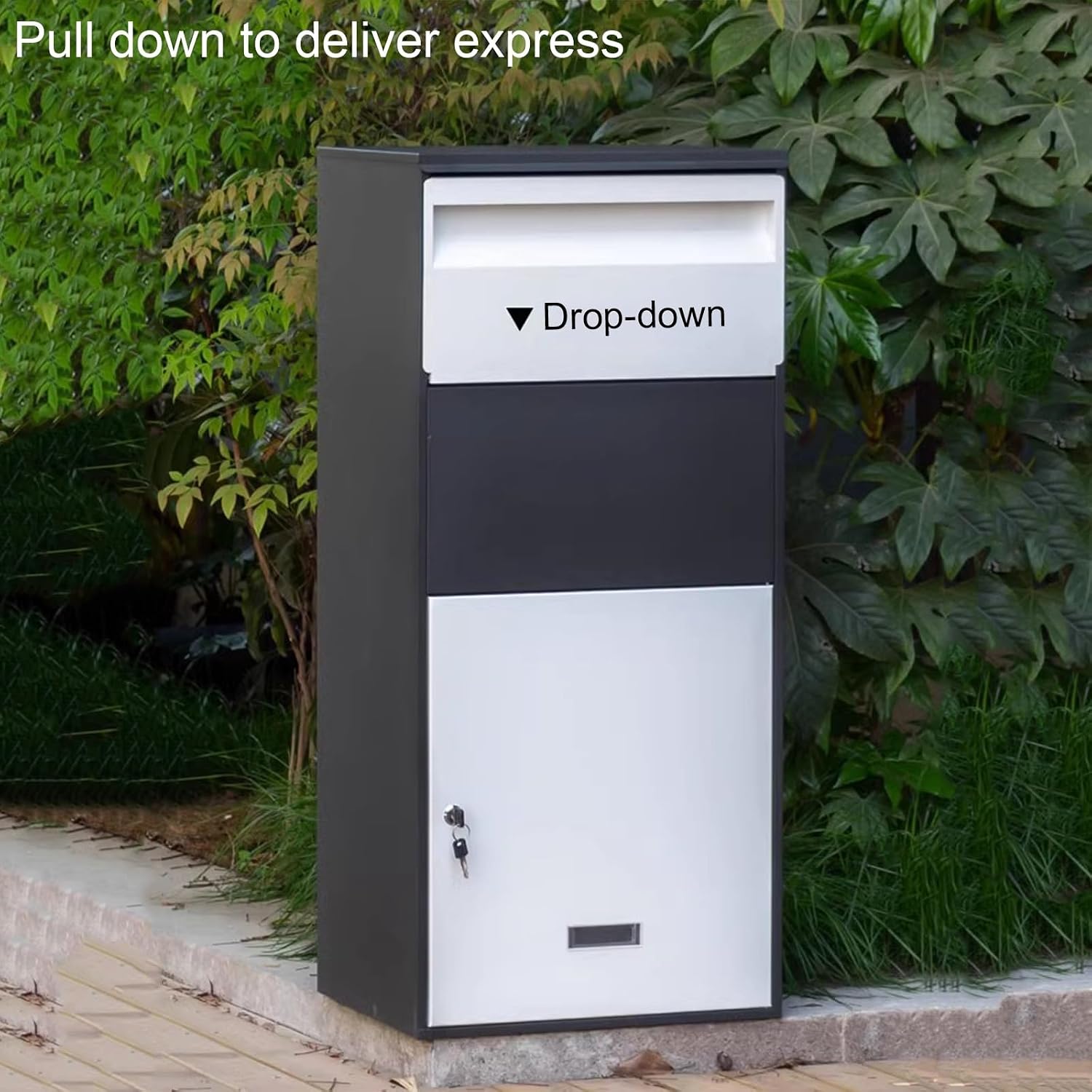 Mail Boxes for House Outside, Mailboxes for Outside With Post, Large Mailbox, Mailbox with Post, Metal Mailbox, Post Mount Mailbox, Large Package Delivery, Parcel Mail Steel Drop Box(Orange,Large)