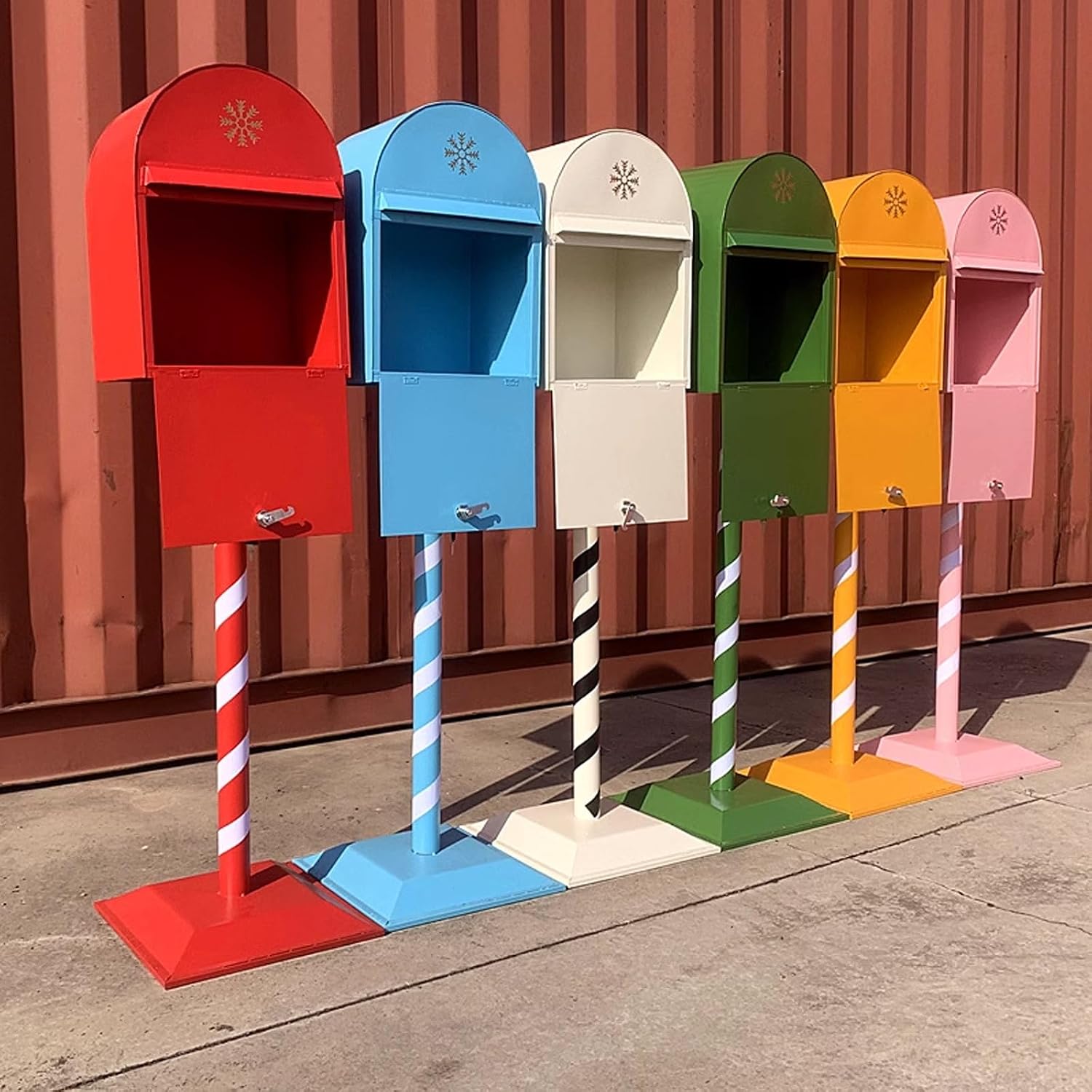 Key Drop Box Wall Mount Mailbox Mailboxes for Outside Wall Mount, Metal Mailbox, Mount Mailbox and in Ground Post kit, Mailbox Post System(Purple)