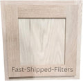 Fast-Shipped-Filters 9x12 Laundry Clothes Chute Door - Oak Framed Shaker Unfinished with Soft Close Cabinet Hinges