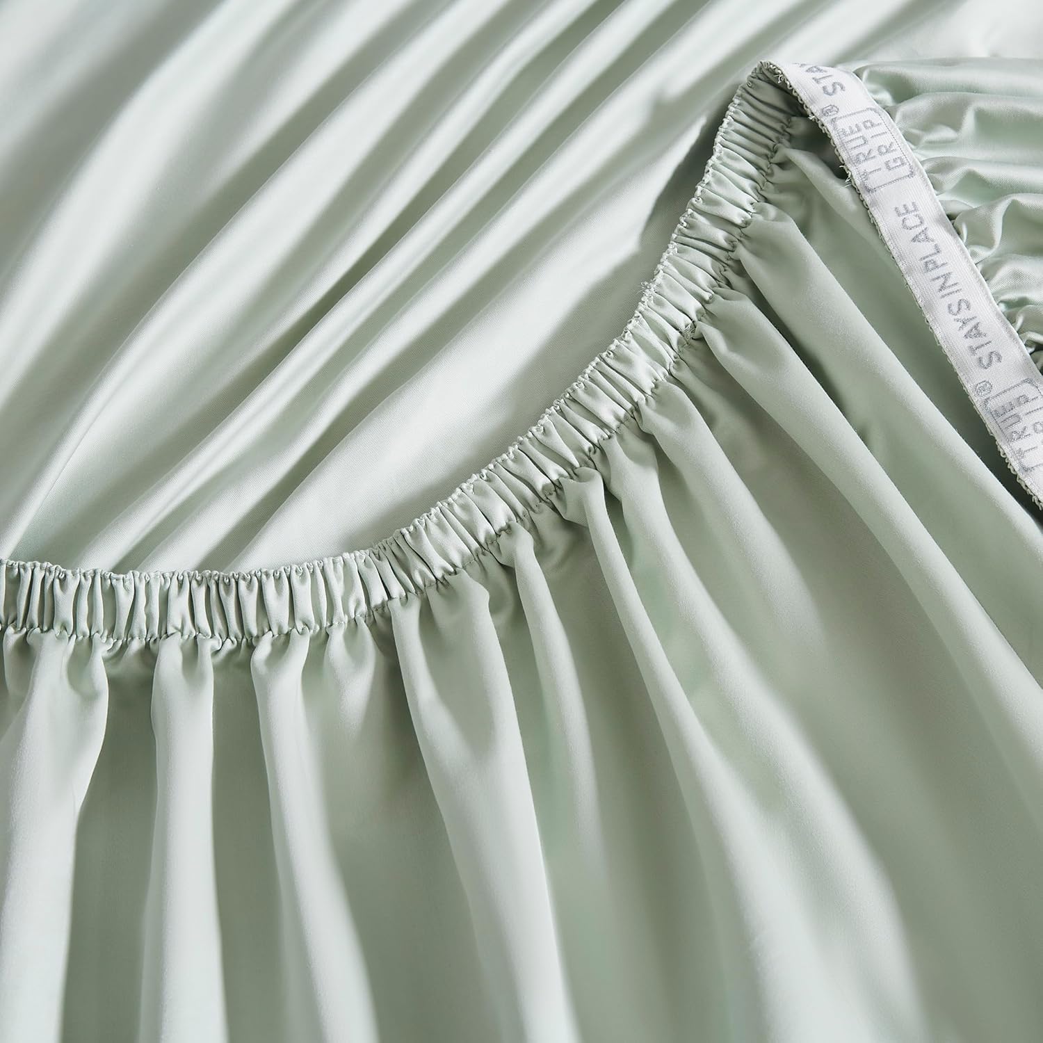 Linen Closet Luxury Cotton 1000 Thread Count Egyptian Cotton 4-Piece Sheet Set, King, Light Green
