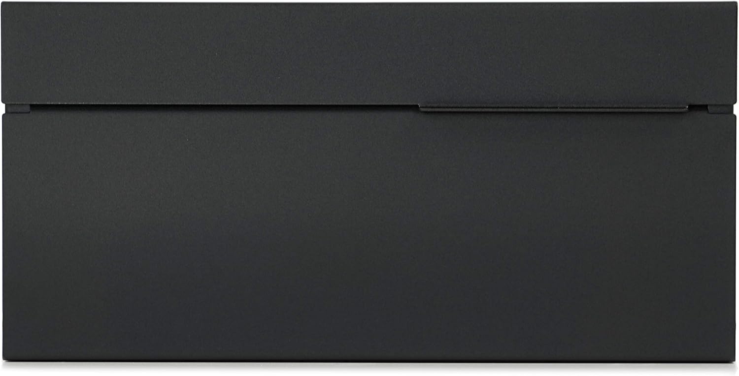 Modern Wall Mount Mailbox – Rust-Proof Aluminum, Black Powder Coated, Outside Mailbox for House | Weatherproof, Scratch Resistant | 14.6' x 7' x 3.5' | Vsons Design Louis B