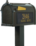 Whitehall™ Personalized Whitehall Premium Mailbox with Side Address Plaques & Post Package (4 Colors Available)