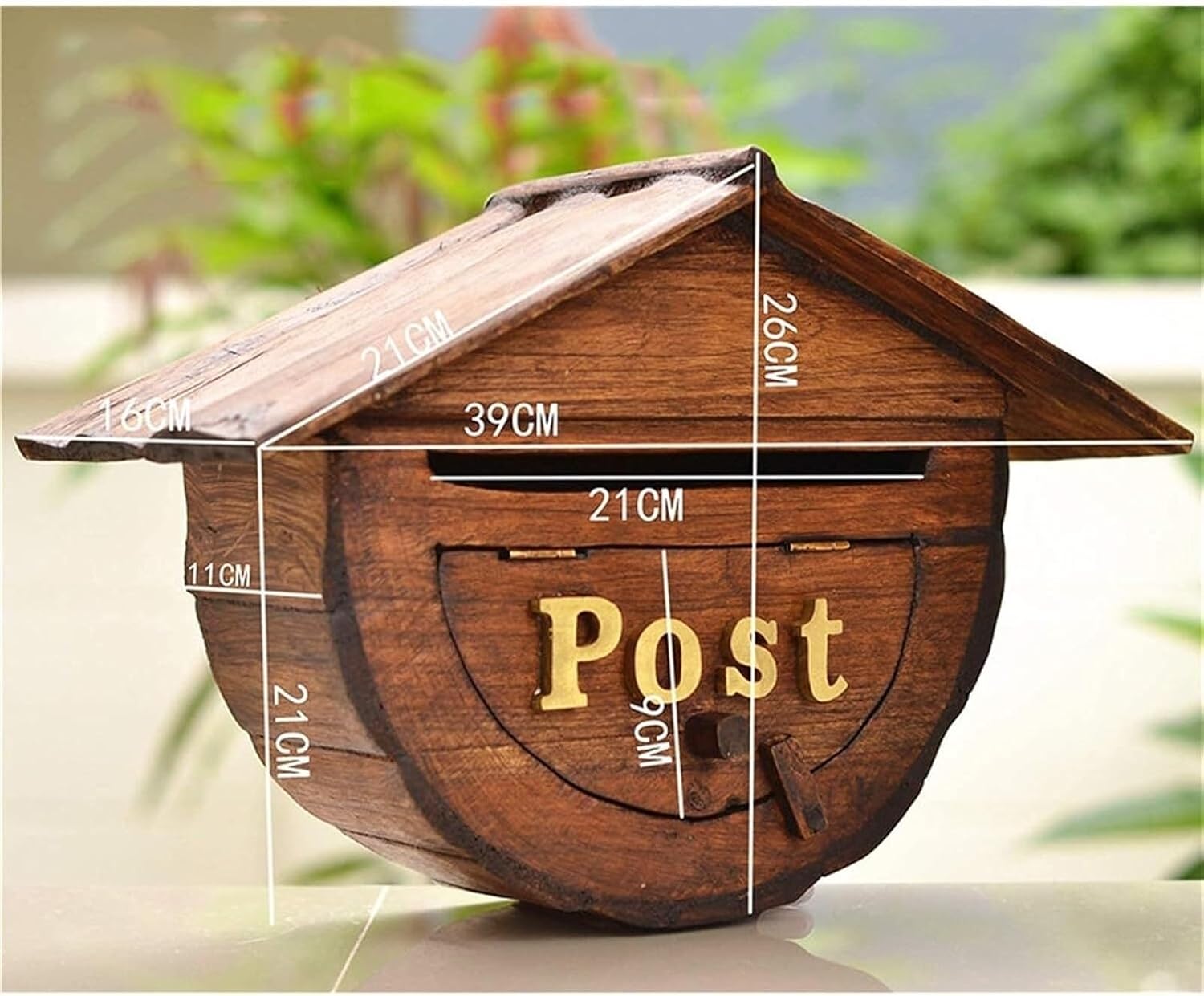 Modern Delivery Letterbox Retro Mailbox Outdoor Wood Postbox Villa Home Improvement