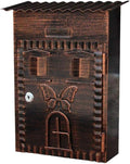 Vintage Wall Mounted Mailbox Letterboxes Lockable Heavy Duty Secure Letter Mail Box Weatherproof Rustproof Post Box with 2 Keys for Villa School Office
