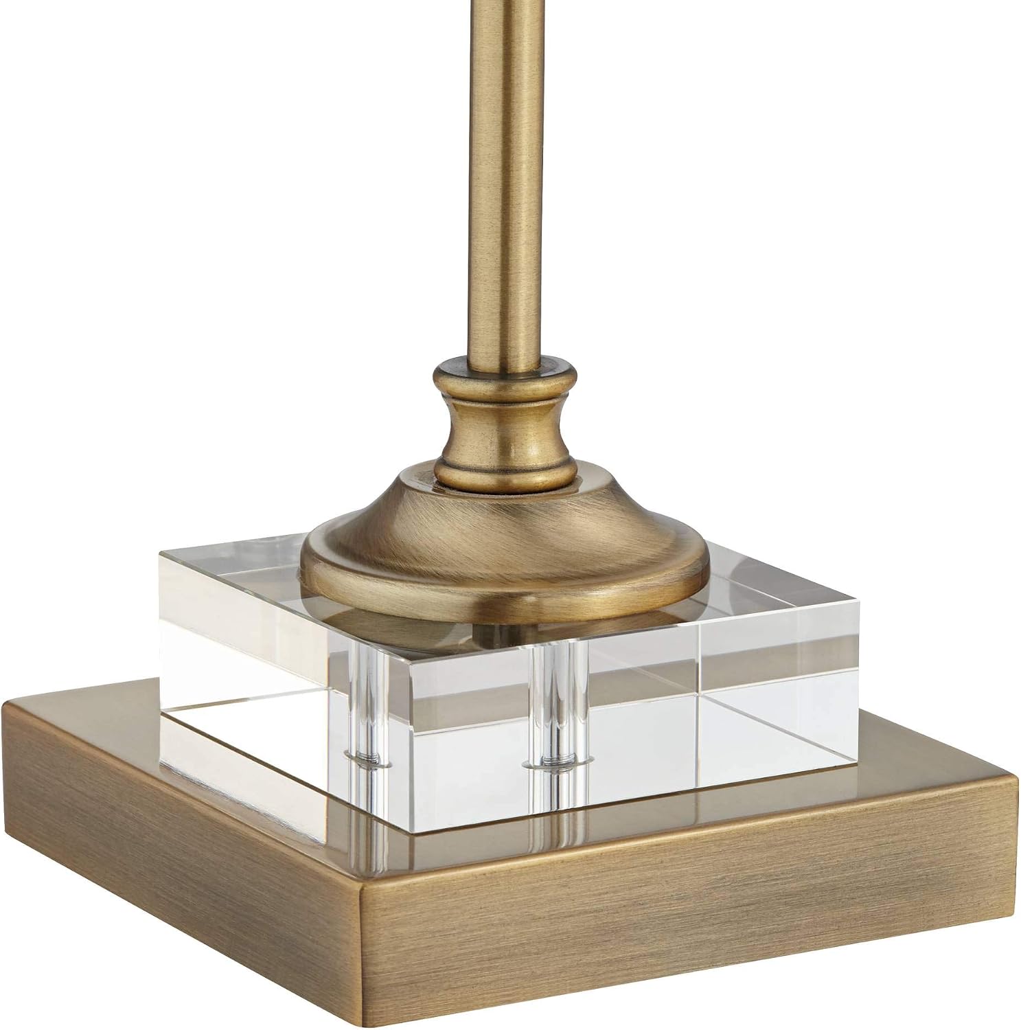 Regency Hill Julia 29 1/2' Tall Skinny Buffet Traditional Glam End Table Lamps Set of 2 Gold Clear Crystal Metal Living Room Bedroom Bedside Nightstand House Office Home Reading White Shade