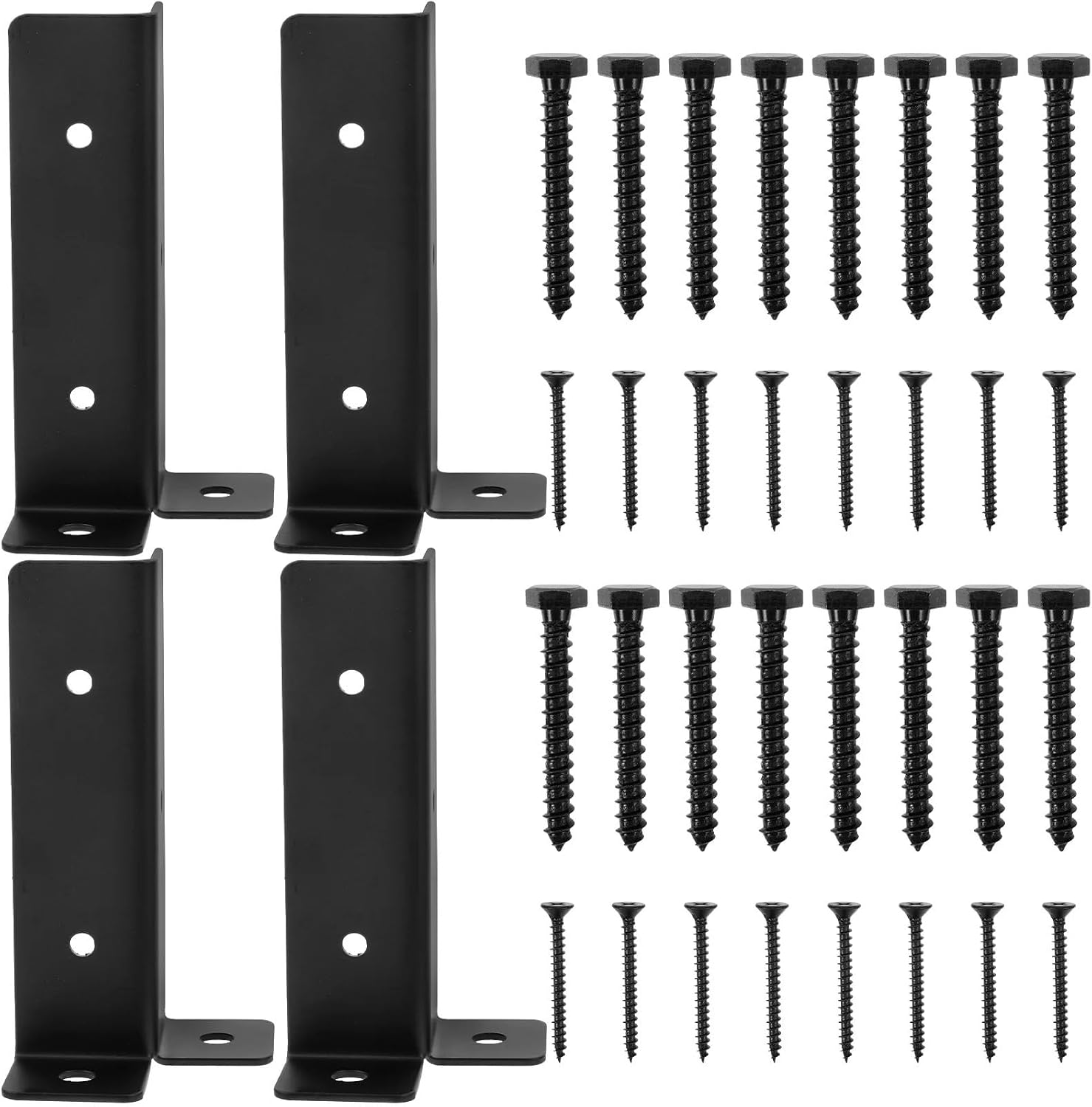 1 Set Mailbox Protector Firm Iron Deck Railing Brackets Post Railing Bracket Fence Wooden Mailbox Posts