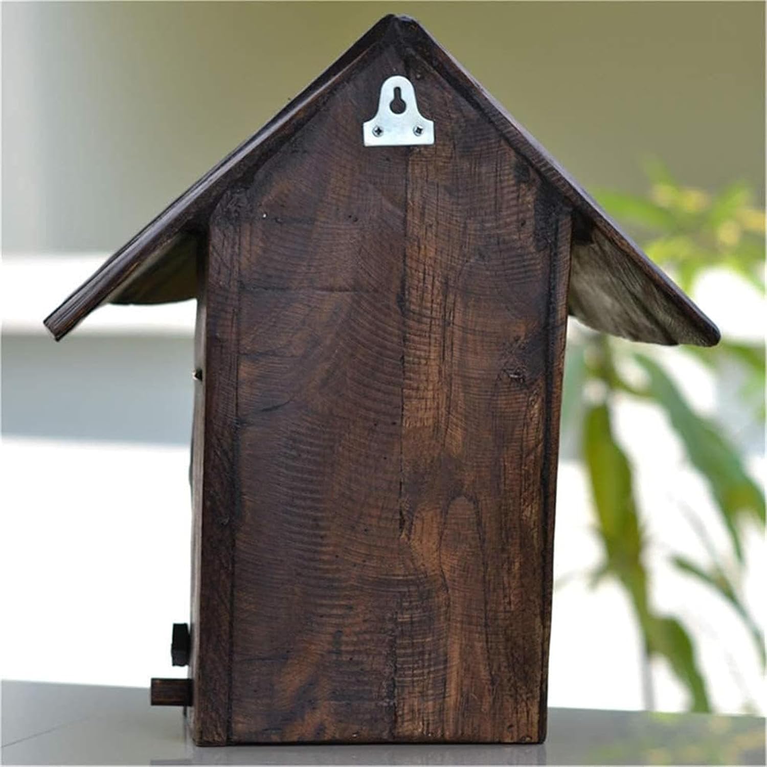 Solid Wood Retro Mailbox Wall-Mounted Mailbox for Outside, Rural Style Wall-Mount Letterboxes for Outdoor Patio Villa