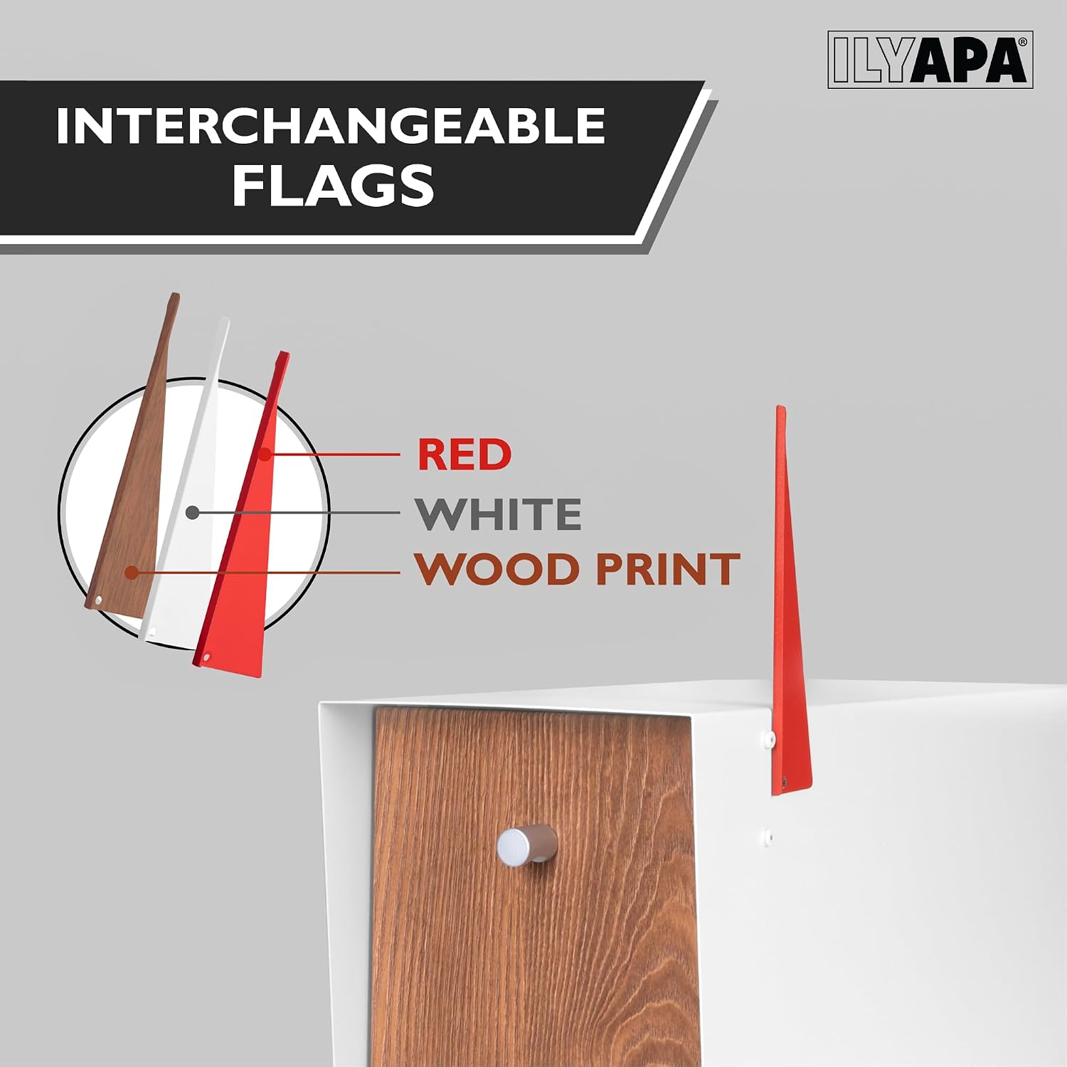 Ilyapa Modern White Mailbox & Black Post Mount Kit: Heavy-Duty, All-Weather Resistant Metal Mailbox with Universal Mounting Post Sleeve for Curbside Residential Use
