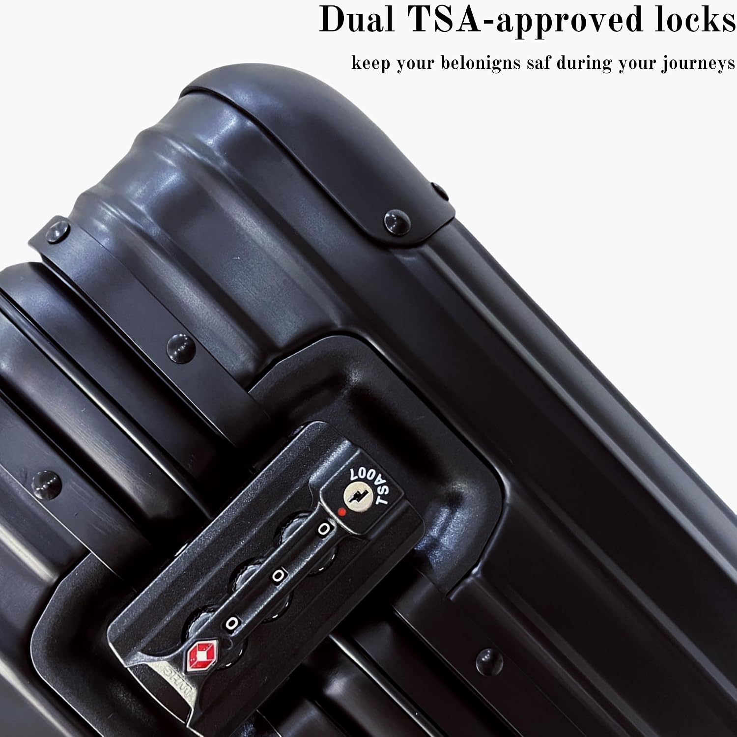 Full Aluminum Camera Carry-On Luggage DSLR Shockproof TSA lock Photography Gear Case with Removable Dividers & 360° detachable Wheels Luggage Rolling trolley case storage case (black)