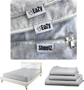 Eazy Sheetz®: Fitted Sheets That Won't Pop Off | Zipper Sheets, Stay-On Sheets, Fitted Zipper Sheets, Zip On Sheet Design (Gray) Crisp Cotton -Twin 38X75X12 Regular (11-13 inch Depth) TWR12G