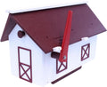 Mailbox, Post Mount, Made with Weather-Proof Poly Lumber, UV-Resistant, (Cherry Wood & White)
