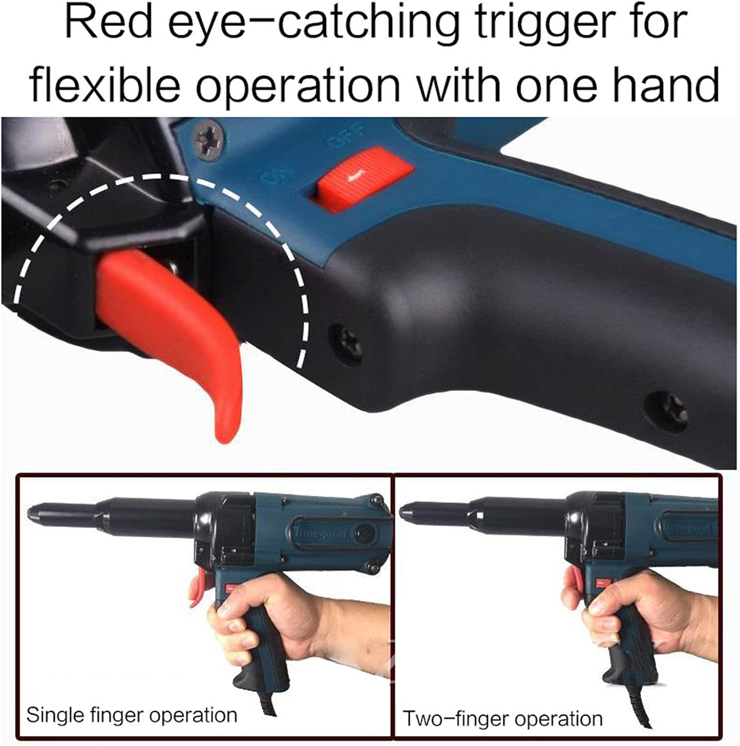 3.0-5.0Mm Electric Riveter Blind Rivet Gun, 400W Riveting Tool Electrical Riveter Power Tool