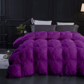 Fluffy & Thick 1500-TC Pinch Pleated Down Comforter Queen Size 88 x 92 Inches 1-Piece All-Season Duvet Insert, 850 GSM Micro Fill with All Side Corner Tabs 100% Egyptian Cotton