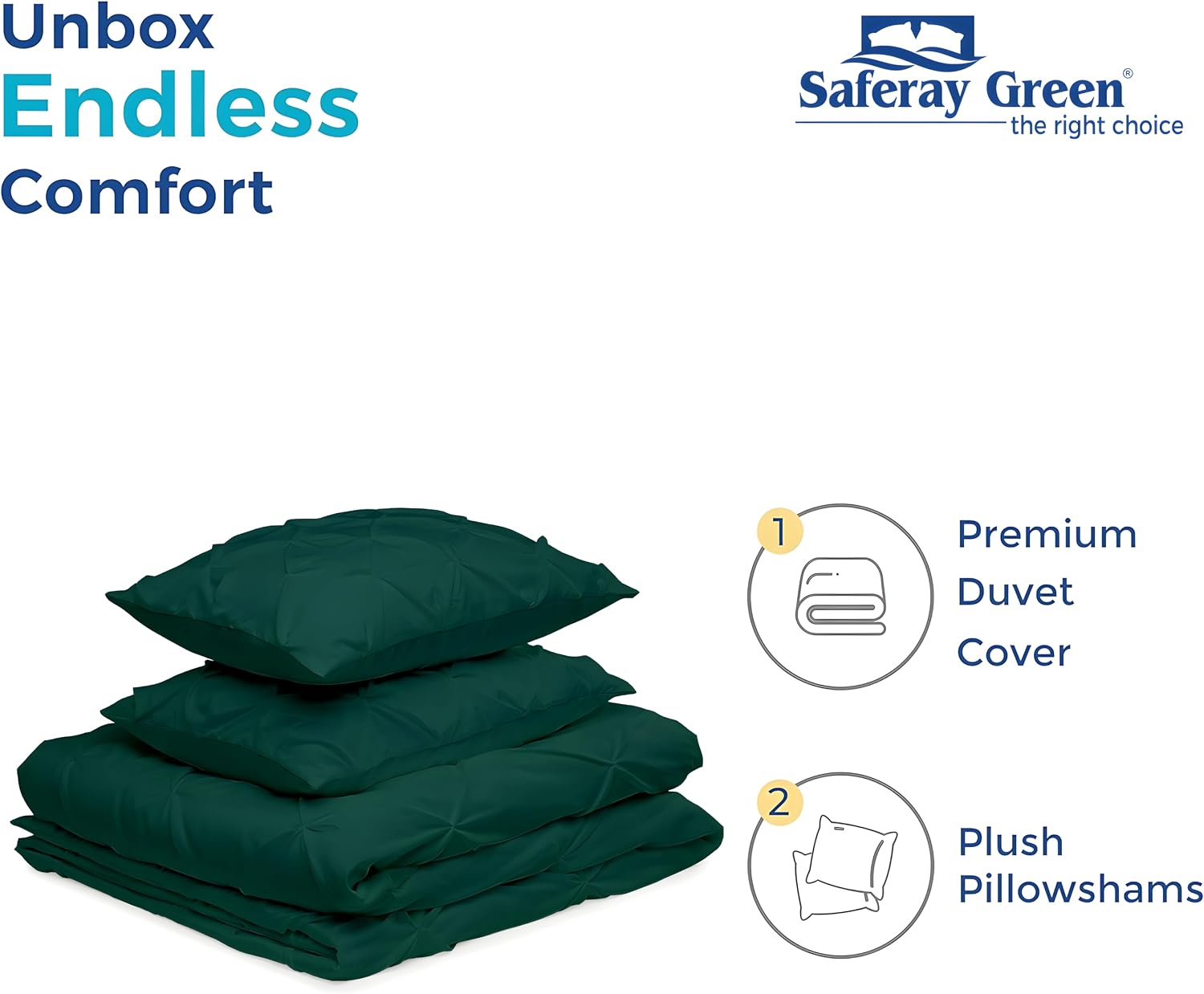 Pinch Duvet Cover Set Large Alaskan King Size 1 Duvet Cover with 2 Pillow Shams 3-Pc Comforter Cover with Zipper Closure & Corner Tie 100% Egyptian Cotton Cover (136x120 Inch, Teal)