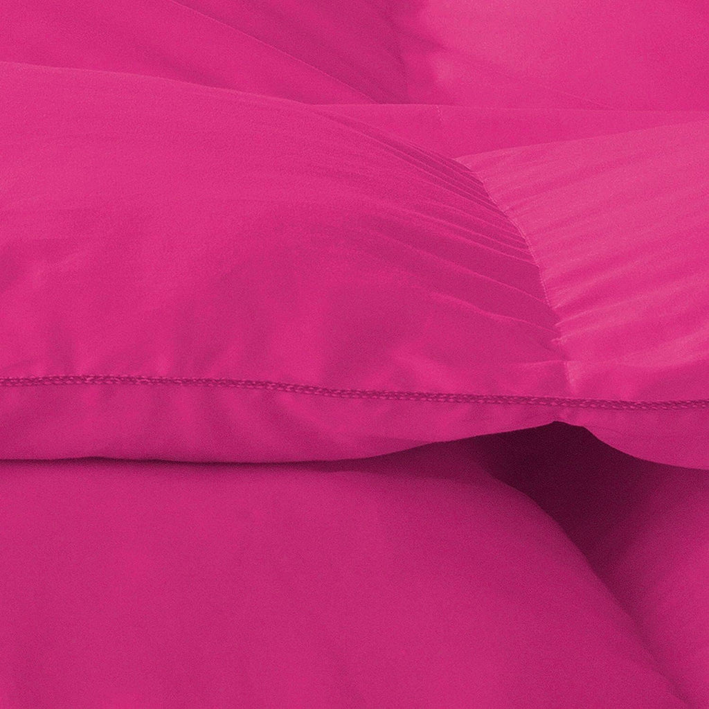 7 Piece Bed-in-A-Bag Comforter & Sheet Set 8-10' Deep Pocket, 100% Egyptian Cotton Queen Size, Hot Pink, Sets Include - 1Comforter, 1Flat Sheet,1Fitted Sheet, 2Pillowcase & 2Pillowsham