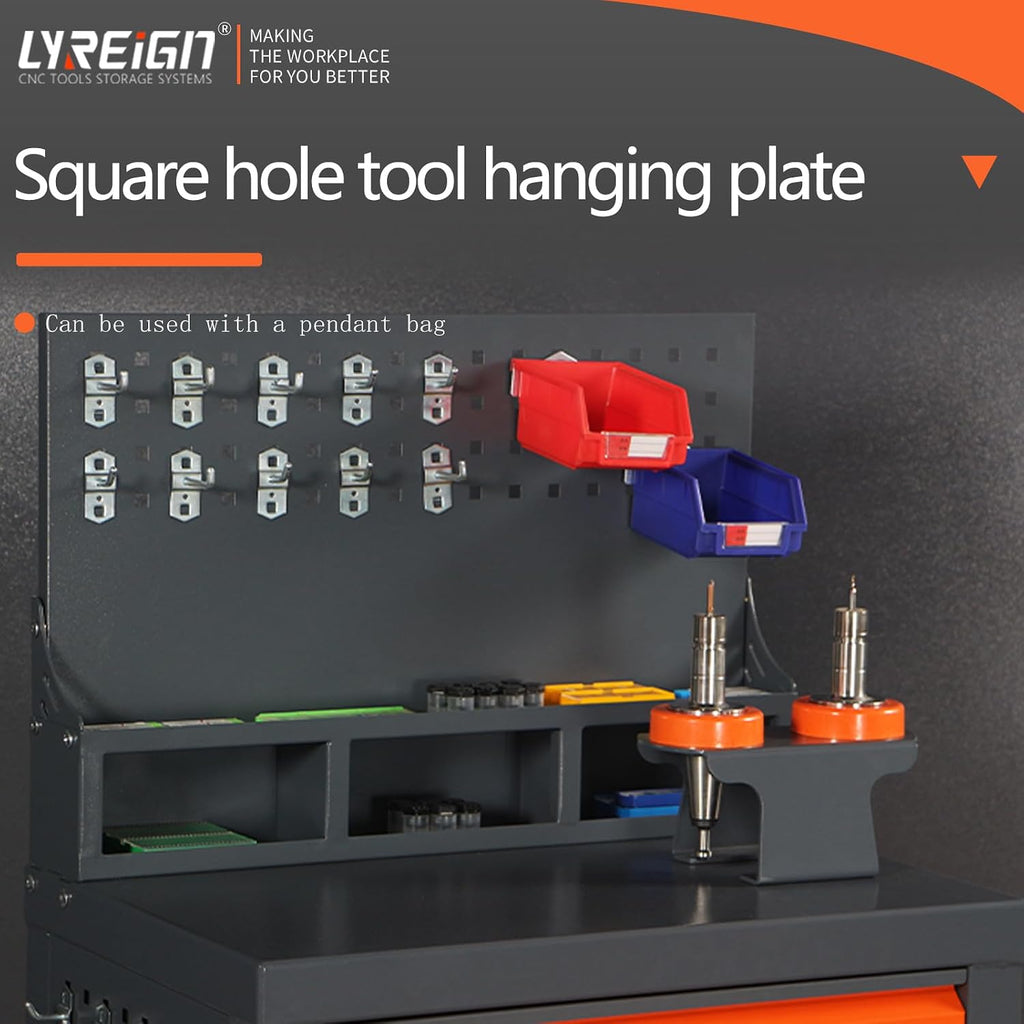 CNC Tool Service Stands with Door, CNC Tools Consumables Parts Cabinet for Machinists Workers, CNC Tool Holder Keeper Suitable for All BT/CAT HSK Capto Series