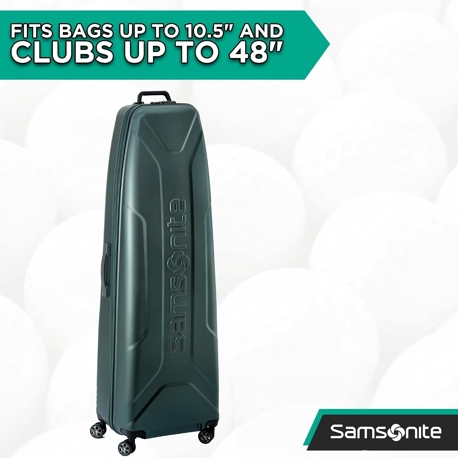 Samsonite Fairway Molded Golf Travel Cover, Polycarbonate Hard Case, Golf Bag Luggage, Ideal for Airlines