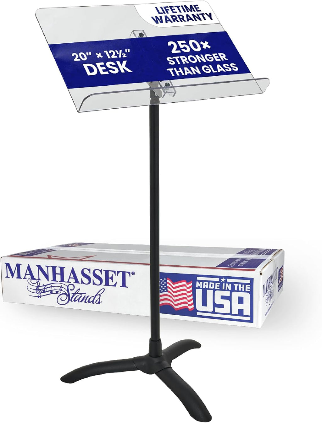 Manhasset Symphony 48 Clear Desk Stand Music (1SKB-CS22SKB)
