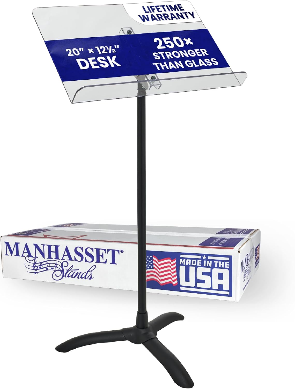 Manhasset Symphony 48 Clear Desk Stand Music (1SKB-CS22SKB)