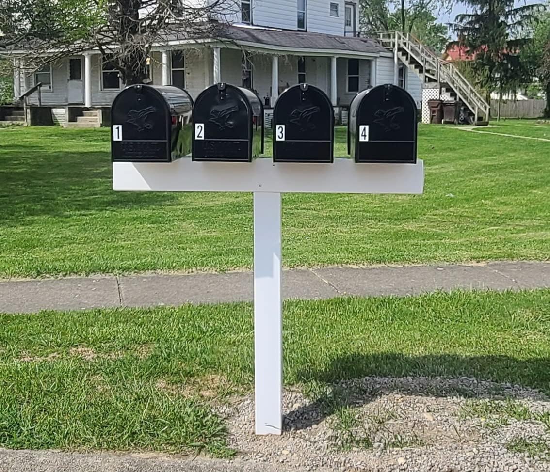 4L 42-in x 45-in Heavy Duty White Vinyl Mailbox Post Sleeve (mailboxes not Included)
