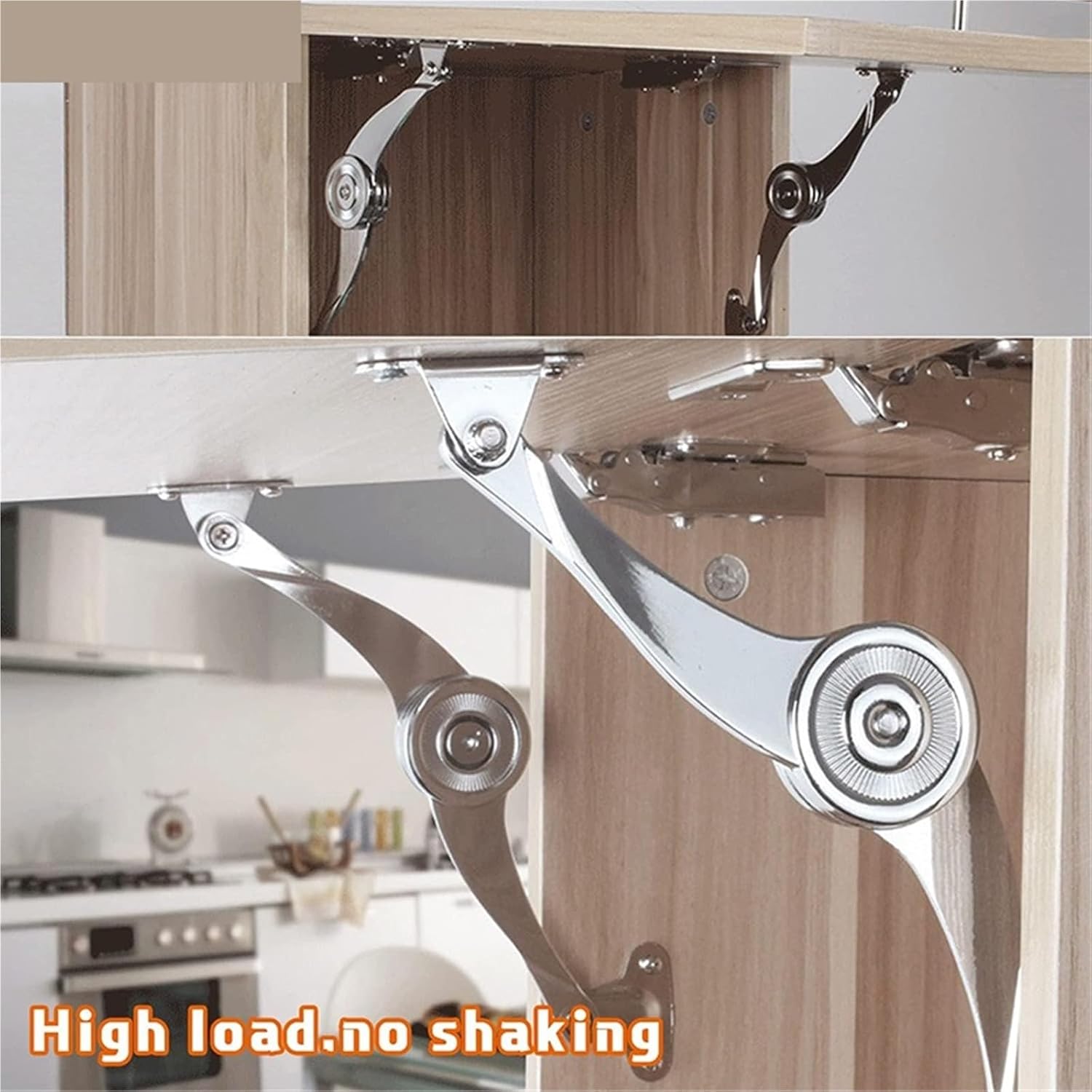 2 Pieces 6102 Lid Support Hinges,Randomly Stop Door Hinges,Adjustable Metal Lift and Up Hinges Cabinet Door Support Hinge