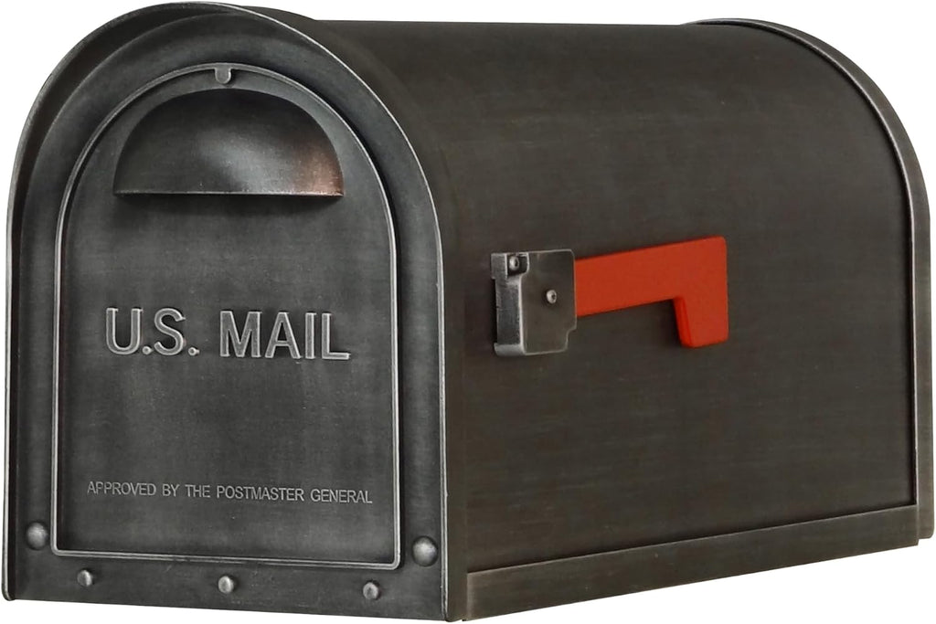Special Lite Classic Curbside Mailbox - Swedish Silver Aluminum Mailbox for Post Mount - SCC-1008-SW
