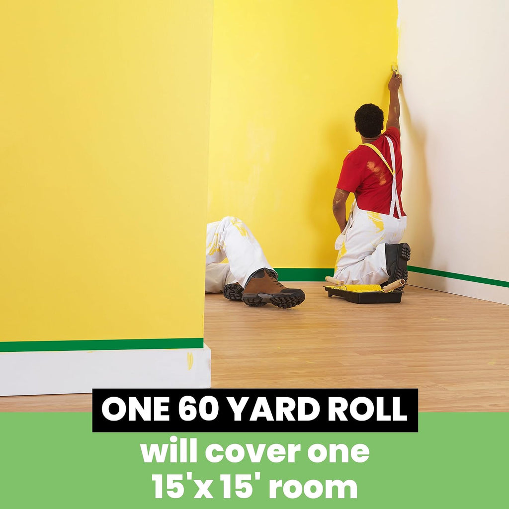 TAPEBEAR Green Painters Tape Multi-Surface Masking Tape 1.88 inch x 60 Yard, Indoor and Outdoor Painting Tape, Residue Free Easy Removal with Sharp Lines, Paint Tape for Walls, Auto, Home, 36Rolls