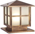 Courtyard light Outdoor Floor Lamps Lantern Wood Mailbox Posts for Outside Porch Columns and Pillars Outdoor Post Lights Bronze Black Fixtures Pillar Light Street Lamp ( Color : Bronze , Size : Height