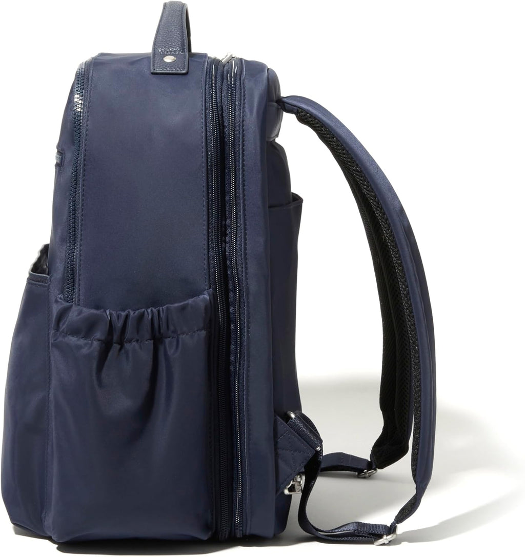 Baggallini Tribeca Expandable Laptop Backpack - 15'x11' Lightweight RFID Computer Bag for Work & Travel with Luggage Sleeve