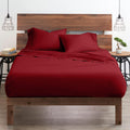 Breathable Luxury Bedding ! 800 Thread Count 100% Egyptian Cotton Queen Size 4 Piece Sheet Set Fit 15' Inch to 18' Inch Deep Pocket Burgundy Solid.