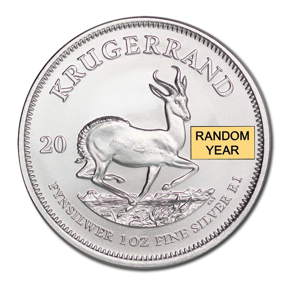 2017 - Present (Random Year) 1 oz South African Silver Krugerrand Coin Brilliant Uncirculated with a Certificate of Authenticity 1oz Seller BU