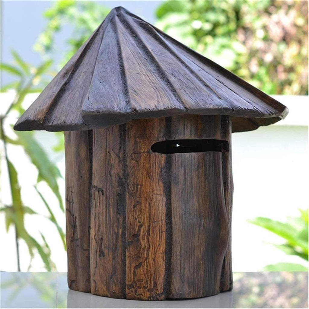 Solid Wood Retro Mailbox Wall-Mounted Mailbox for Outside, Rural Style Wall-Mount Letterboxes for Outdoor Patio Villa
