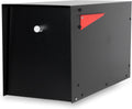 Ilyapa Post Mount Modern Mailbox - Black Exterior Powder Coated, Letterbox with Recessed Magnetic Close Door