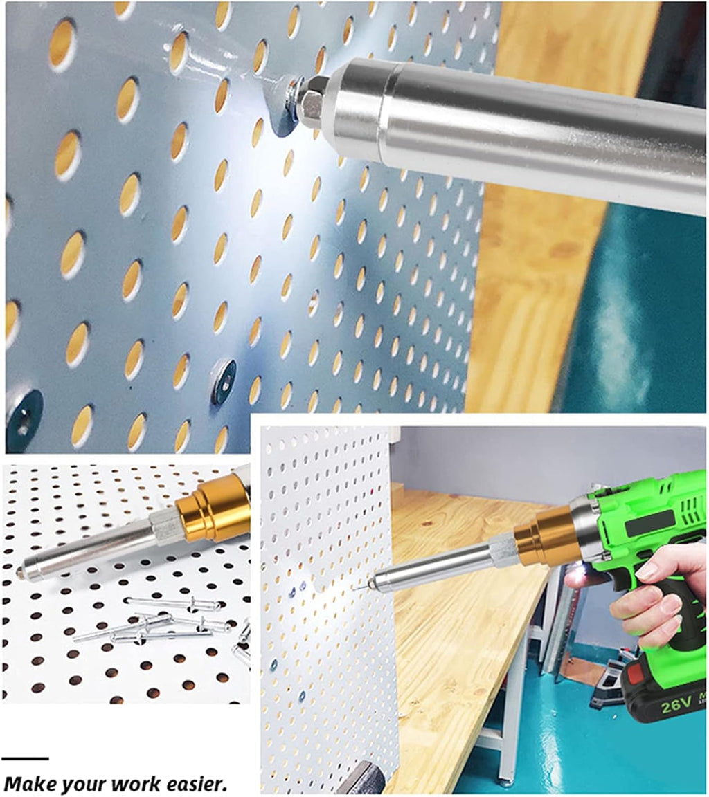 26V Cordless Electric Rivet Gun, 2.4Mm-5.0Mm Portable Rechargeable Blind Riveter with Led Light 2* Battery