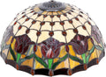 Large Tiffany Lamp Shade Replacement Only 16Inch Stained Glass Lampshade Fit For Table Lamps FLoor Lamp Ceiling Fixture Pendant Hanging Light Home Office Decoration (Yellow Tulips)