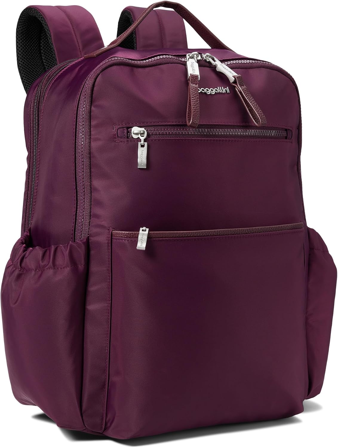 Baggallini Women's Tribeca Expandable Laptop Backpack, Mulberry
