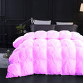 Fluffy & Thick 1500-TC Pinch Pleated Down Comforter Queen Size 88 x 92 Inches 1-Piece All-Season Duvet Insert, 850 GSM Micro Fill with All Side Corner Tabs 100% Egyptian Cotton