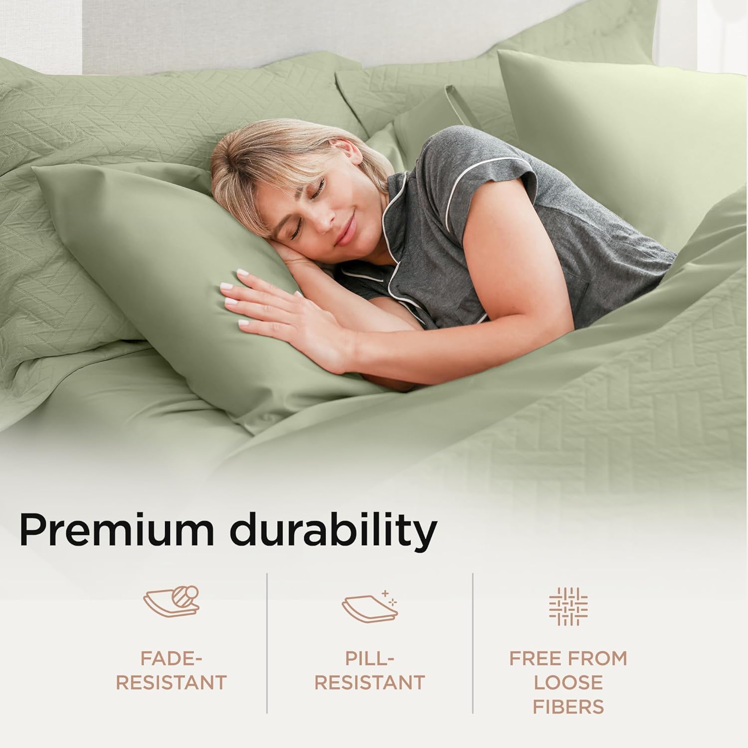 Threadmill Luxury Supima Cotton Sheets, Luxury 1200 Thread Count Soft 100% Cotton Sheets for Queen Size Bed, 4 Pc Sage Green Bed Sheets Queen Set, 5-Star Hotel Quality Deep Pocket Bed Sheets Set