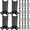 1 Set Mailbox Protector Firm Iron Deck Railing Brackets Post Railing Bracket Fence Wooden Mailbox Posts