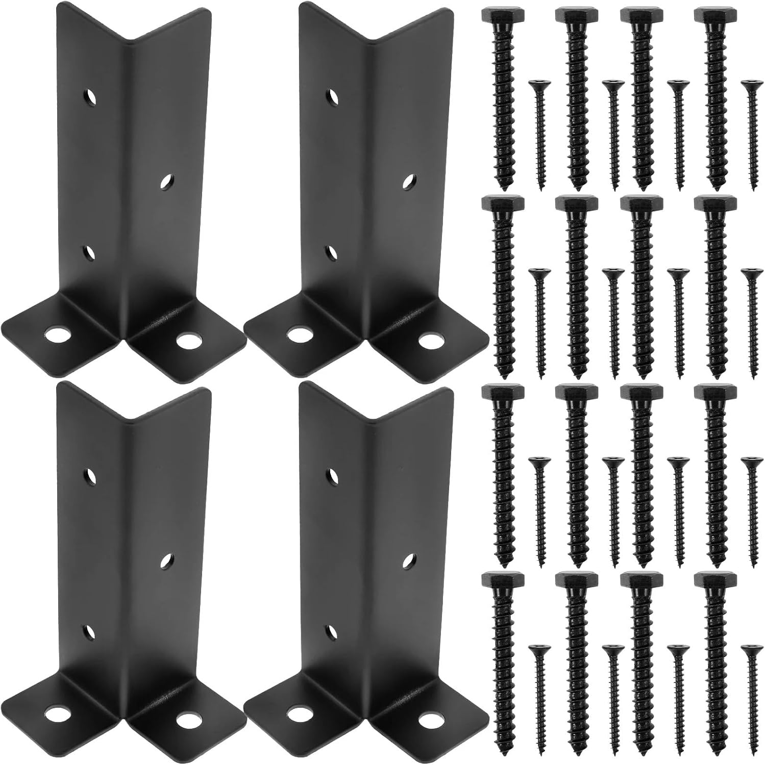 1 Set Mailbox Protector Firm Iron Deck Railing Brackets Post Railing Bracket Fence Wooden Mailbox Posts