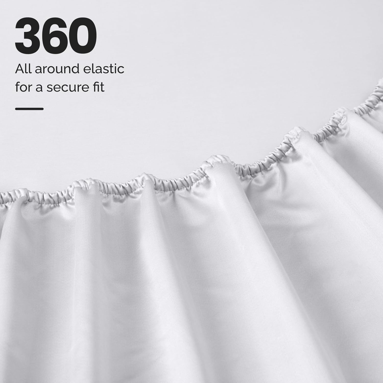 Superior Egyptian Cotton 4 Piece Sheet Set, Luxury 1000 Thread Count, Modern Design, Sustainable Sheets, Ultra-Soft Basics, Solid, Deep Pocket Fitted Sheet, Flat Sheet, Pillowcases, Queen, White
