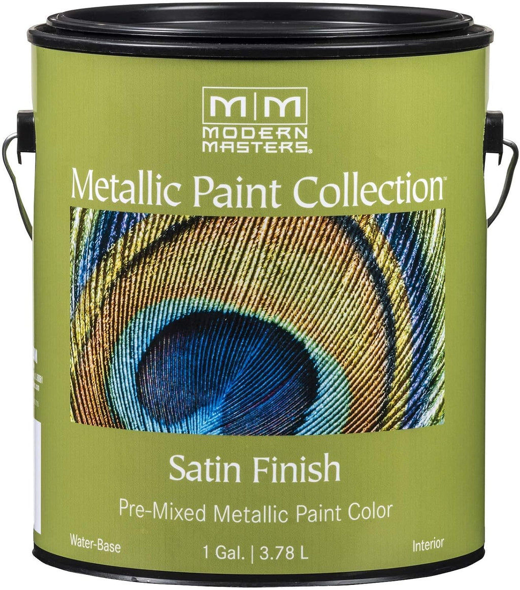 1 gal Modern Masters ME206 Champagne Metallic Paint Collection, Satin Water-Based Decorative Metallic Paint