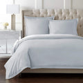 Pure Parima Yalda Duvet Cover Set – 100% Certified Egyptian Cotton, Double-Hem Stitch, Queen, ICY Blue