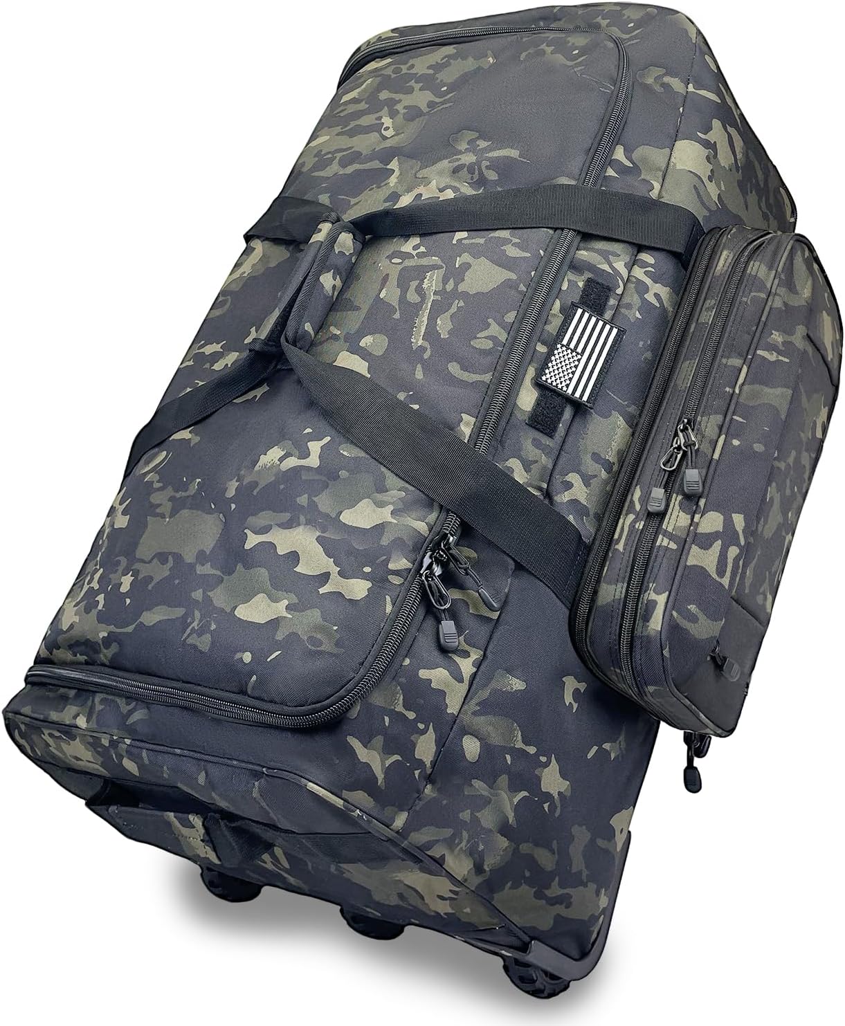 WOLT 120L Rolling Duffle Bag with Wheels, Large Deployment Military Bag, Wheeled Heavy Duty Luggage for Travel, Camping