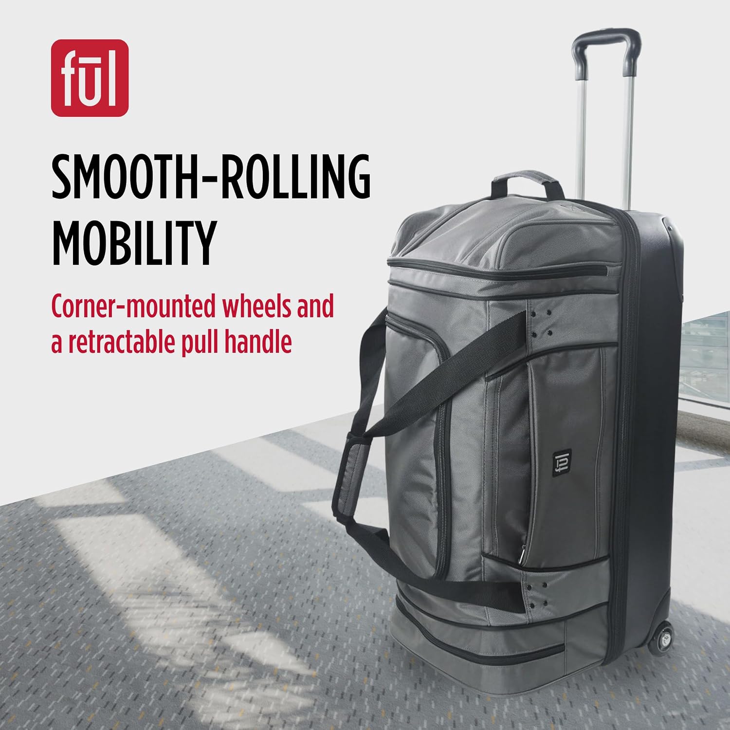 Workhorse Large Rolling Duffle Bag with Wheels | 30 Inch Checked Large Luggage Bag for Travel