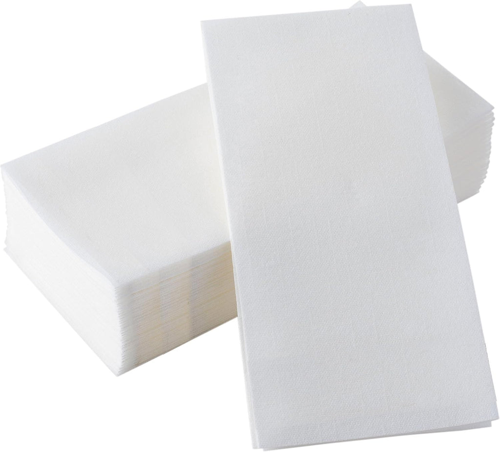 5000-Pack BloominGoods Disposable Bathroom Napkins | Linen-Feel Guest Towels | Cloth-Like Hand Tissue Paper, White, 12' x 17'