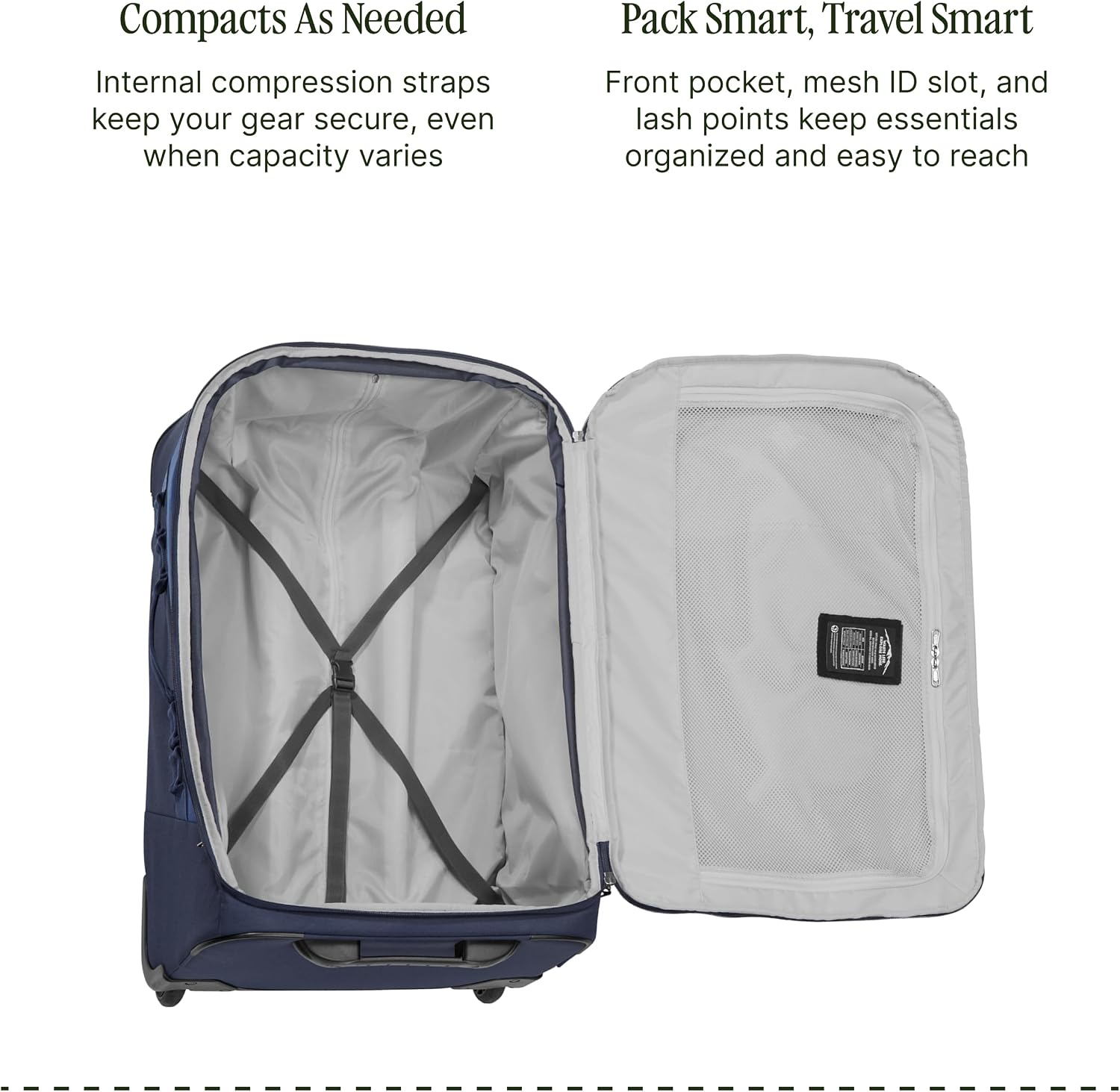 Eagle Creek Expanse 2-Wheel 29' Convertible Luggage Durable Luggage with Backpack Straps Water-Resistant, Expandable, Lockable Zippers Travel Gear Hauler - Pilot Blue
