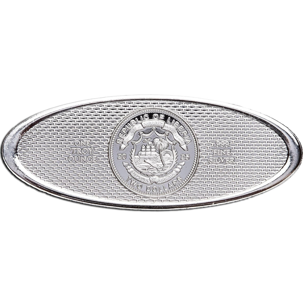 2025 Liberia $2 1 oz. Silver Ford Badge