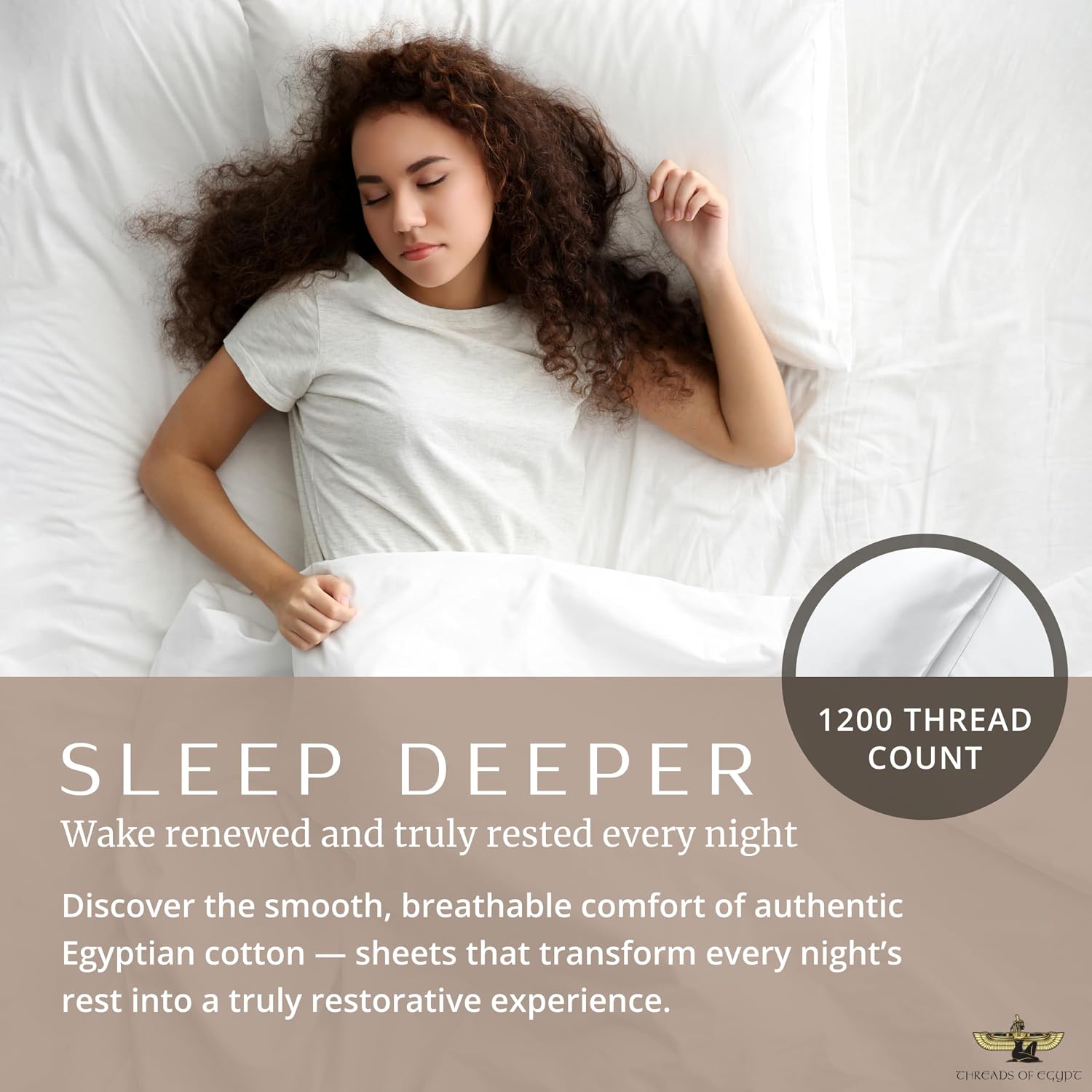 100% Egyptian Cotton Sheets Queen Size | 1200 Thread Count | CEA Gold Seal Certified | Ultra Soft | Cooling for Hot Sleepers | 18' Deep Pocket | Queen Size [White]